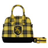 Loungefly Harry Potter - Hufflepuff Patch Varsity Plaid Crossbody Bag